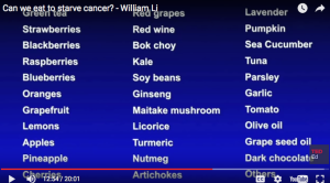 cancer starve obesity foodlist